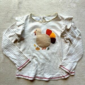 NFS.  Mud Pie Turkey appliqué top size 4t-5t
